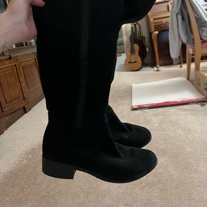Target knee high faux suede boot in black size 8